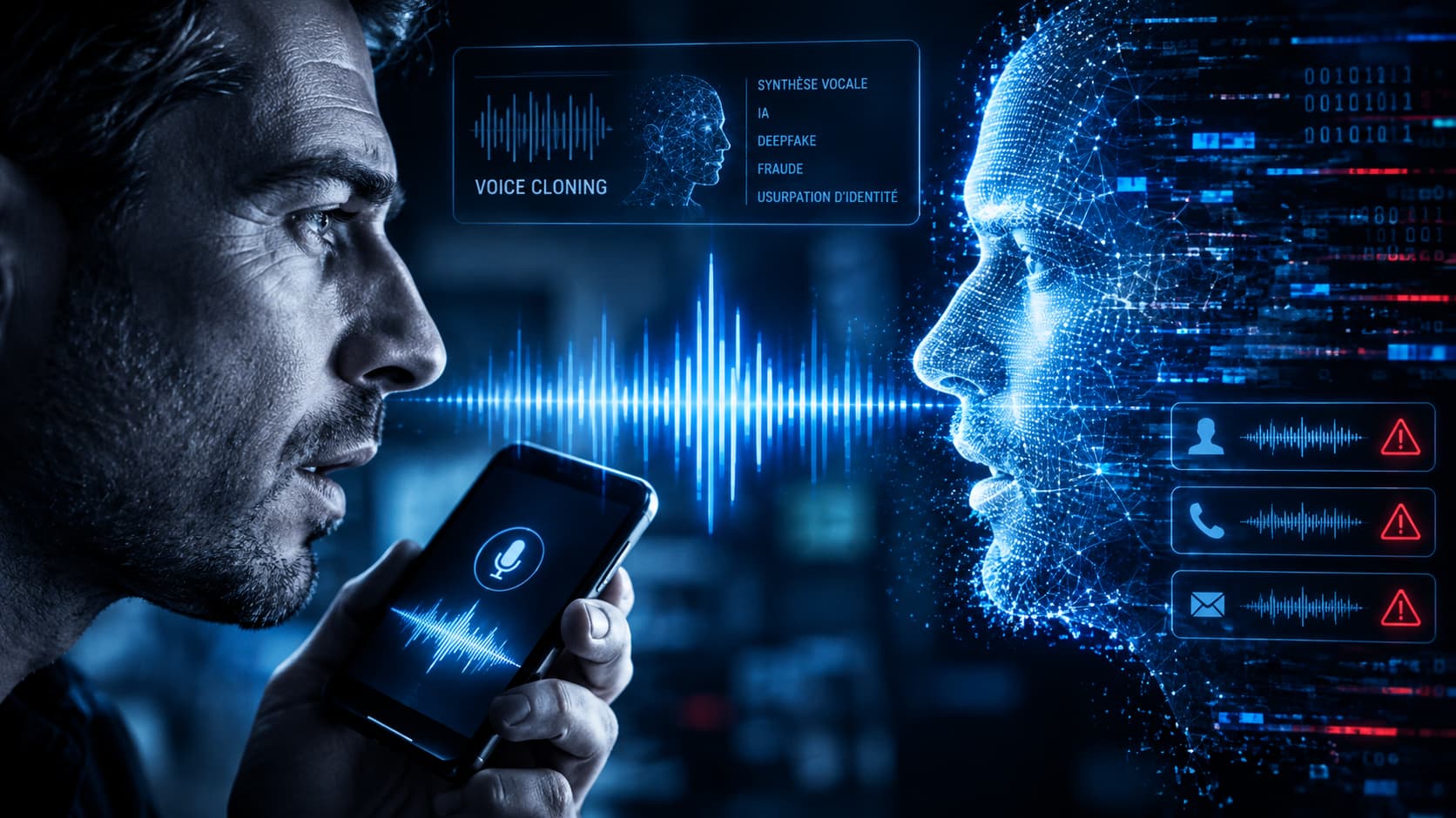 Arnaque par clonage de voix utilisant l’intelligence artificielle